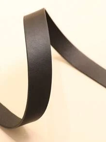 1 pieza Cinturón de moda con hebilla geométrica con decoración de estrella para mujer, para uso diario, calle, Halloween - Negro - Ver 4