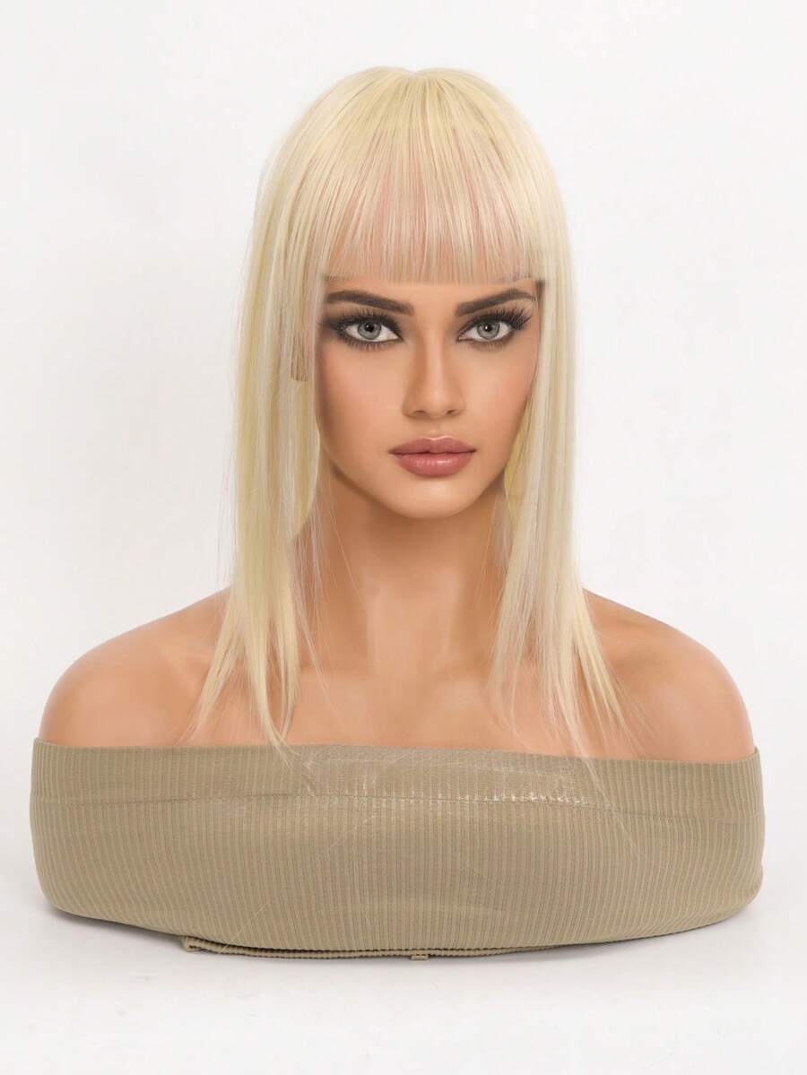 Adorno para cabello corto recto sintético - Dorado - Ver 1