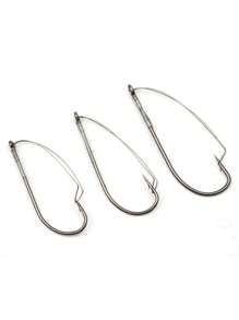 10 chiếc móc câu bằng thép carbon - Bạc - Xem 4