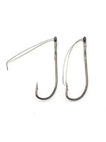 10 chiếc móc câu bằng thép carbon - Bạc - Xem 5
