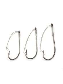 10 chiếc móc câu bằng thép carbon - Bạc - Xem 6