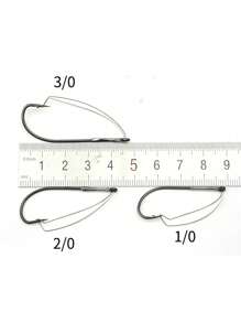 10 chiếc móc câu bằng thép carbon - Bạc - Xem 9