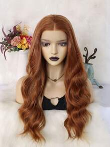 Perruque de Dentelle Frontale Synthétique 13*3 Longue avec Reflets Blonds Marron Clair. Look Naturel Moelleux à Ondulation Large. Perruque de Dentelle Frontale pour Femmes pour Usage Quotidien et Fête. Fibre Résistante à la Chaleur sans Colle, Haute Densité 130% 26 Pouces. Raie Libre, Ligne de Cheveux Naturelle Pré-Épilée, Dentelle Transparente HD. Peut être Attachée en Queue de Cheval + 1 pièce Bonnet de Perruque - Multicolore - Voir 4