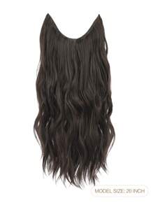 nimoki Clip In Medium Body Wave Synthetic Hair Extension - Light Brown - View 2