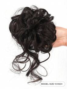 Tóc Xoăn Ngắn Tổng Hợp Búi - Màu nâu Sô-cô-la - Xem 2