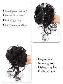 Tóc Xoăn Ngắn Tổng Hợp Búi - Màu nâu Sô-cô-la - Xem 4