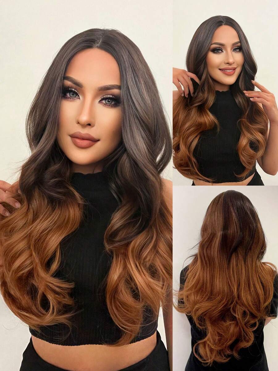 Long Body Wave Synthetic Wig - Ombre - View 1