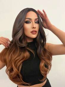 Long Body Wave Synthetic Wig - Ombre - View 6