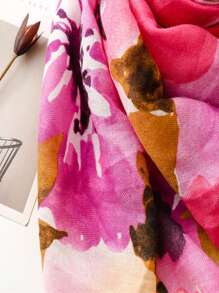 Khăn trang trí tua rua in hoa - Nhiều màu - Xem 8