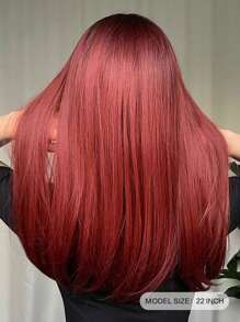 Long Straight Synthetic Wig With Bangs - Multicolor - View 6