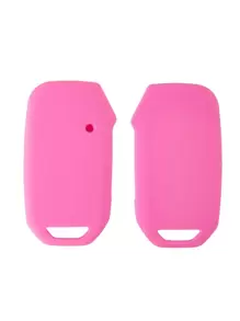 1 件粉色矽膠鑰匙套適用於kia K5 K8 車型,3 按鈕/4 按鈕智慧鑰匙 - 粉色 - 查看 1