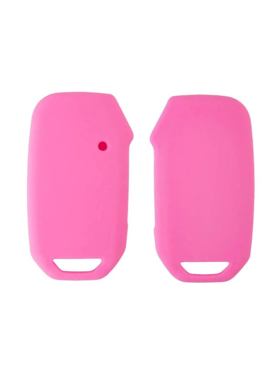 1 件粉色矽膠鑰匙套適用於kia K5 K8 車型,3 按鈕/4 按鈕智慧鑰匙 - 粉色 - 查看 1