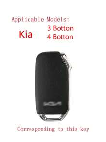 1 件粉色矽膠鑰匙套適用於kia K5 K8 車型,3 按鈕/4 按鈕智慧鑰匙 - 粉色 - 查看 4