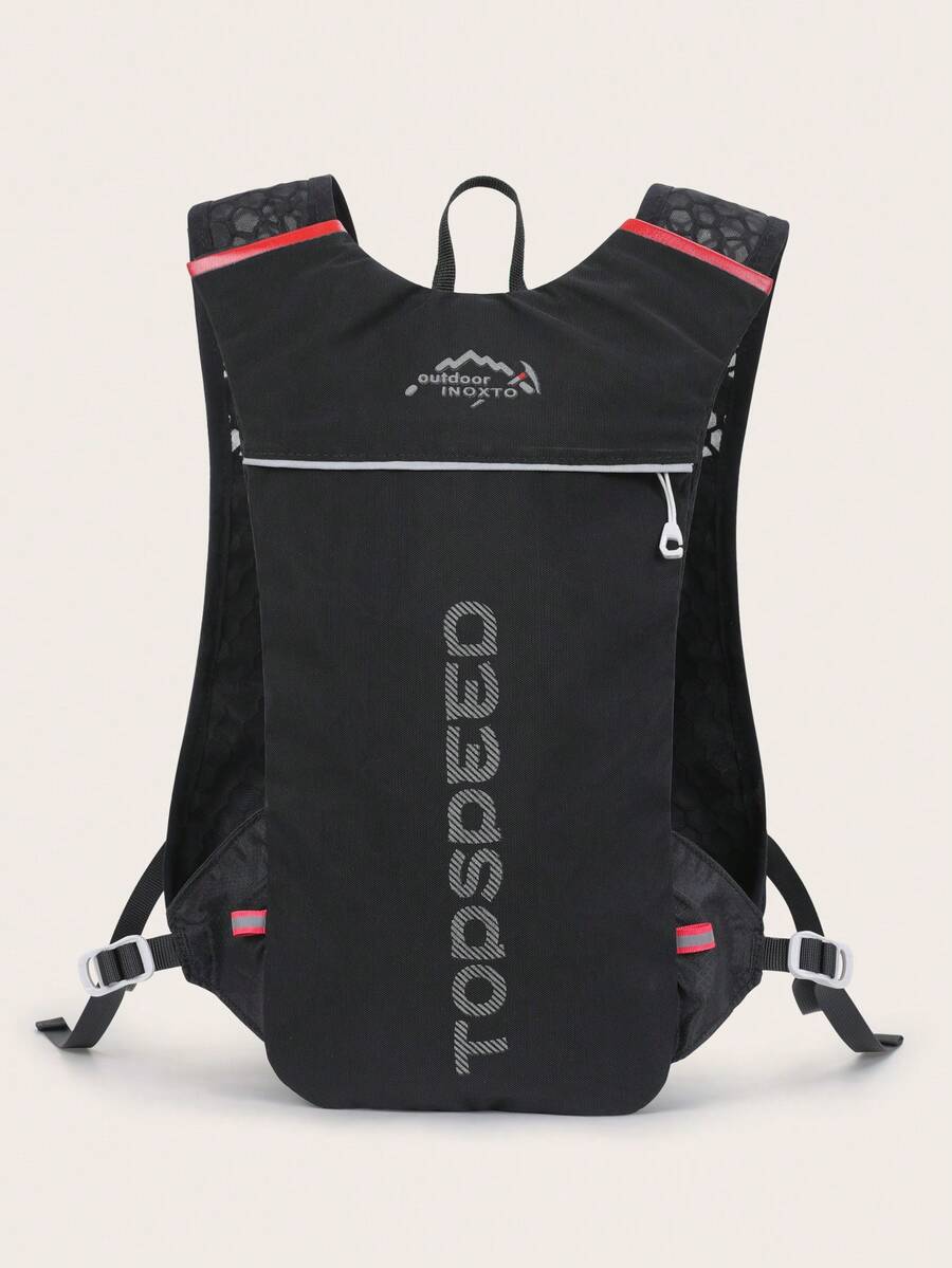 Letter Graphic Running Bag - Black - View 1