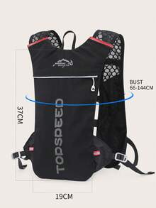 Letter Graphic Running Bag - Black - View 4
