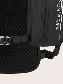 Letter Graphic Running Bag - Black and White - View 3