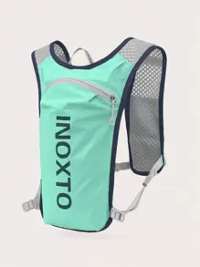 1pc Letter Graphic Lightweight Running Bag - Green - View 1