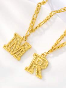 Pulsera tobillera con diseño de letra - Dorado - Ver 5