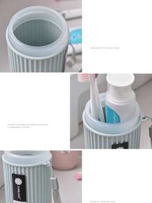 便攜式旅行牙刷杯、旅行牙刷盒、輕便商務盥洗杯整理器適合旅行和日常使用盥洗用品化妝包洗漱包化妝包收納包女士郵輪必備防水 - 綠色 - 查看 4