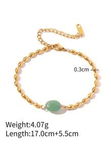 石頭裝飾手環 - 彩色 - 查看 3