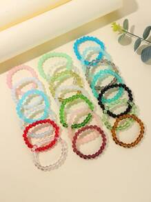 Bộ 20 Vòng Tay Đính Hạt Đơn Giản - Nhiều màu - Xem 2