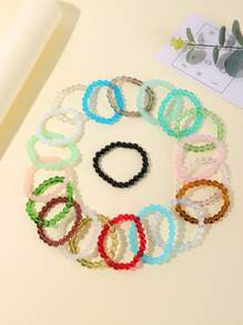 Bộ 20 Vòng Tay Đính Hạt Đơn Giản - Nhiều màu - Xem 5