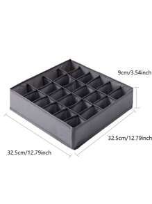 袜子分隔收纳盒衣柜抽屉式内衣袜子分类盒可水洗收纳袋 - 深灰色 - 查看 3