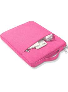 Bolso para portátil de 13 pulgadas, bolso universal para portátil con diseño de bolso de mano para negocios, funda para portátil para estudiantes escolares, bolsos para portátil, bolsos para el aula, bolsos de almacenamiento para maestros, bolsos organizadores para el aula - Rosa - Ver 3