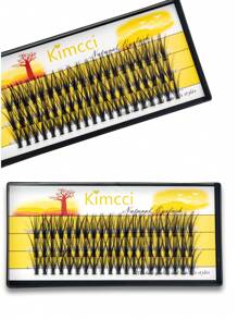 KIMCCI 1box 15mm Faux Mink Individual False Eyelashes - Black - View 3