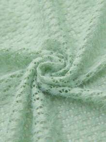 Manfinity Homme Men Hollow Out Button Front Shirt - Green - View 5