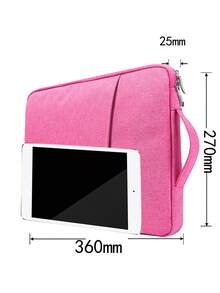 Bolso para portátil de 13 pulgadas, bolso universal para portátil con diseño de bolso de mano para negocios, funda para portátil para estudiantes escolares, bolsos para portátil, bolsos para el aula, bolsos de almacenamiento para maestros, bolsos organizadores para el aula - Rosa - Ver 5