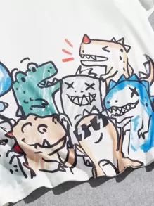 Manfinity RebelGame Men Cartoon Graphic Tee - White - View 4