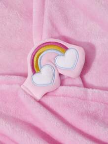 SHEIN X Care Bears Rainbow & Cartoon Embroidered Wearable Blanket - Pink - View 12