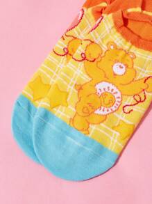 SHEIN X Care Bears 4 Pairs Women Colorful Contrast Invisible/Loafer Socks - Multicolor - View 10