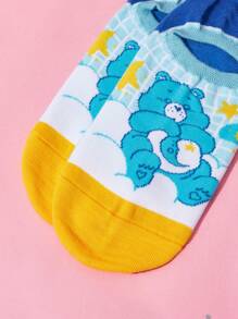 SHEIN X Care Bears 4 Pairs Women Colorful Contrast Invisible/Loafer Socks - Multicolor - View 13