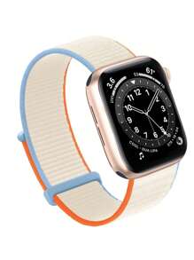 1 件 St.Siabe 运动环尼龙表带，兼容 Apple Watch 38 毫米 40 毫米 41 毫米 45 毫米 44 毫米 42 毫米 49 毫米，兼容 Apple Watch Ultra 系列 10 9 8 7 6 SE 5 4 3 2 1，男女款弹性编织透气可调节单环智能手表表带配件 - 彩色 - 查看 1