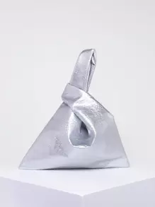 Túi xách cầm tay nhỏ tối giản màu trơn Valentine - Bạc - Xem 1