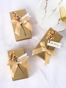 10入組蝴蝶結裝飾禮物盒 - 香檳色 - 查看 1