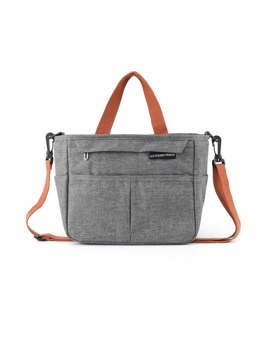 1 túi đựng đồ ăn trưa di động, túi đựng đồ ăn cách nhiệt màu xám cho hoạt động ngoài trời - Xám - Xem 1