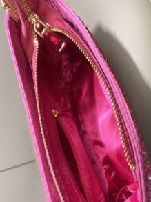 閃閃發光，閃亮迷人，優雅，精緻水鑽晚宴手拿包錢包手提包豪華設計師流浪漢單肩包閃亮晚宴包，派對女孩晚宴包，女士，女士完美適合派對、婚禮、舞會、晚餐/宴會、雞尾酒最佳禮物對女性來說 - 玫紅色 - 查看 9