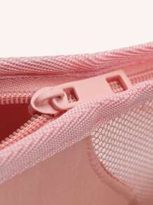 1入組極簡大容量立式化妝刷袋,可攜式美容袋,適用於眼影刷,眉筆等化妝工具的收納 - 粉色 - 查看 6