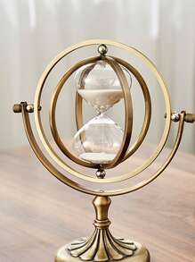 1pc Globe Design Hourglass, Desktop Decoration Craft, For Home Decor