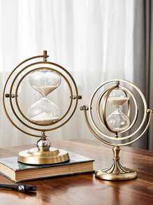 1pc Globe Design Hourglass, Desktop Decoration Craft, For Home Decor