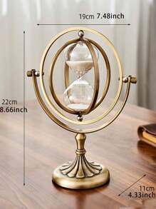 1pc Globe Design Hourglass, Desktop Decoration Craft, For Home Decor