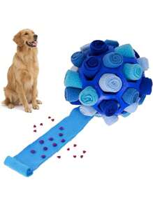 1pc Color Block Ball Design Pet Sniff Toy For Dog For Training