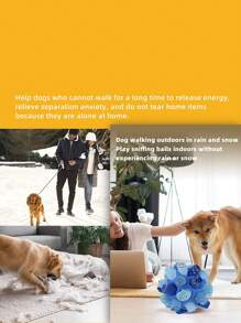 1pc Color Block Ball Design Pet Sniff Toy For Dog For Training