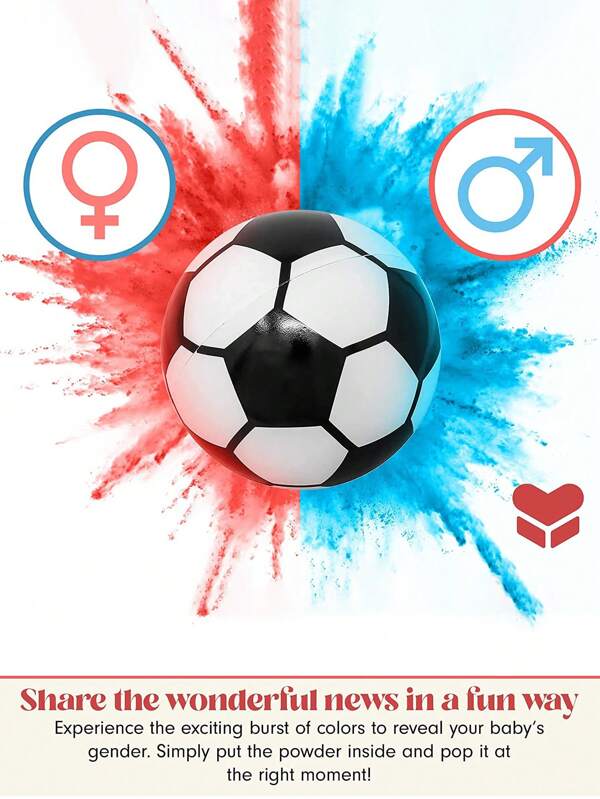 1pc Gender Reveal Party Soccer Ball SHEIN UK