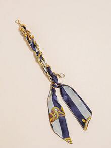 Skinny Scarf Decor Chain Strap For Bag - Blue - View 3