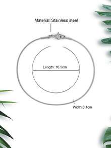 1 chiếc vòng tay đơn giản - Bạc - Xem 5