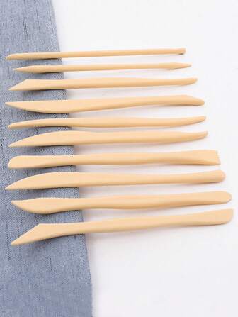10pcs/Set Solid Color Clay Tool Kit, Professional Multi-Purpose Pottery Sculpting Tool For Carving, Ceramics, Molding Back To School